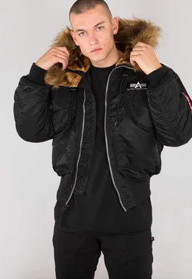 Produktbild von Alpha Industries 45P Hooded Custom Bomberjacke für Herren Black/Reflective