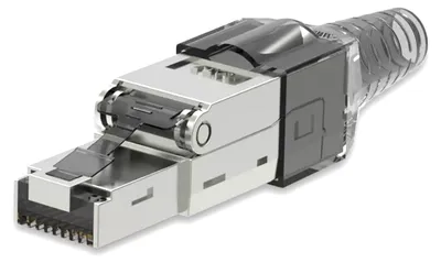Produktbild von Netzwerkstecker CAT 7 Werkzeuglos RJ45 Netzwerk Stecker für Verlegekabel Metall