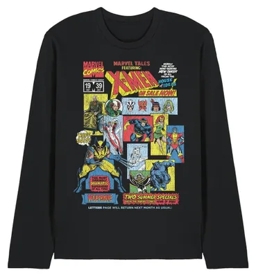 Produktbild von X-Men - T-Shirt für Herren/Damen Uni, Ringgesponnene Baumwolle, Langärmlig TV35626 (L) (Schwarz)