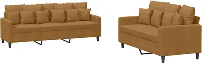 Obrázek produktu pro vidaXL 2dílná sedací souprava s polštářem Brown Velvet