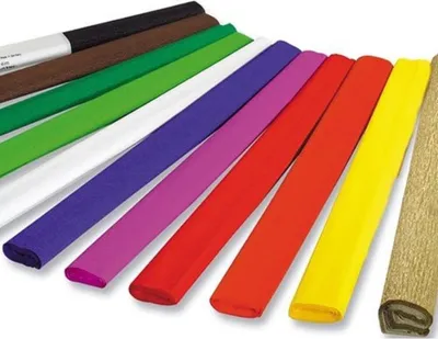 Produktbild von folia Krepppapier-Rolle 32 g/qm farig sortiert 10 Rollen á 500 mm x 2,5 m
