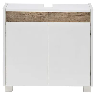 Obrázok produktu pre Kúpeľňová skrinka pod umývadlo Möbelpartner Cosmo biela 56,9 x 54,6 x 33 cm