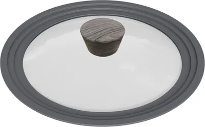 Zdjęcie produktu dla Szklana pokrywka do garnka Uniwersalna pokrywka Ergonomiczny uchwyt o wyglądzie drewna do wszystkich rodzajów kuchenek 28-30-32 cm