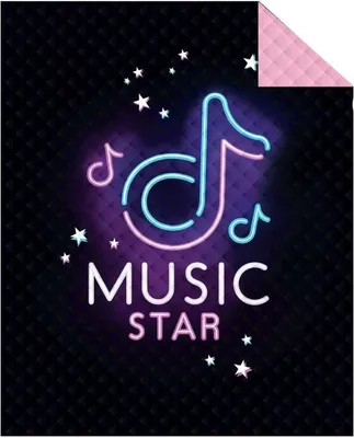 Zdjęcie produktu dla DETEXPOL Narzuta na łóżko Music Star poliester, 170/210 cm