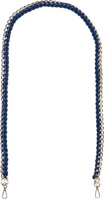 Produktbild von styleBREAKER Taschen Schulterriemen mit eingeflochtener Kette, Wechsel Taschengurt, Handyband, Handykette, Karabiner 02013038