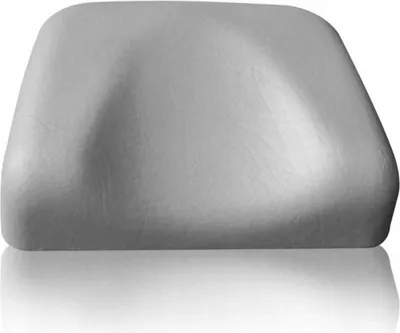 Image de Appuie-tête en mousse PUR grise - Coussin ergonomique pour la nuque pour solarium, chaise longue & banc solaire
