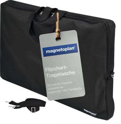 Produktbild von Magnetoplan Flipchart-Tragetasche 115x75x8cm mit Schulterriemen, Schwarz