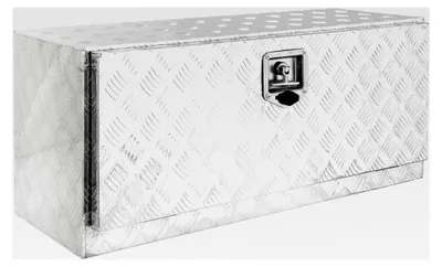 Produktbild von Aluminium Truckbox, Unterbodenbox, Deichselbox, Anhängerbox 91 x 35 x 40 cm Werkzeugkiste mit Schloss und Schlüssel