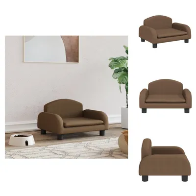 Obrázek produktu pro vidaXL Pelíšek pro psy hnědý 50x40x30 cm látka - Pelíšky pro psy