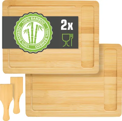 Immagine prodotto di set di 2 piastre per raclette in legno - 30x22cm tegame con spatola