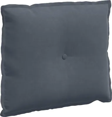 Image de vidaXL Coussin dorsal gris foncé 60 x 50 cm Tissu velours côtelé