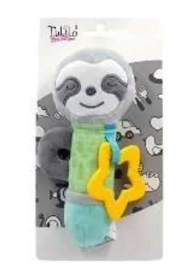 Obrázok produktu pre Tulilo Plyšová hračka s hrkálkou Leňochod, 17 cm, zeleno-sivá