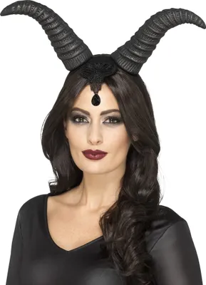 Produktbild von Schwarze Dämonenhörner - Fasching Kostüm Halloween