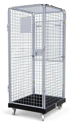 Produktbild von Verzinkter Rollbehälter 1600 mm mit klappbarem Zwischenboden