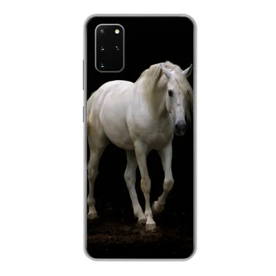 Produktbild von MuchoWow® Handyhülle Schutzhülle Hülle für Samsung Galaxy S20 Plus Pferde - Nutztiere - Schwarz Silikon Softcase Handy Hülle - Hartschale