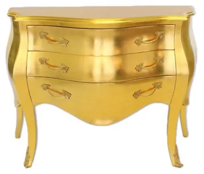 Immagine prodotto di Casa Padrino Cassettone barocco oro 120 cm - Realizzato a mano in legno massiccio