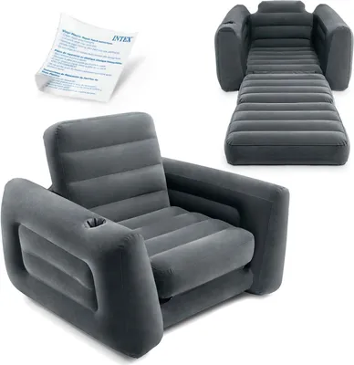 Immagine prodotto di Sedia gonfiabile, materasso, rullo, letto 2in1 INTEX - 221x107x66 cm