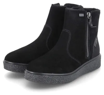 Zdjęcie produktu dla Rieker damskie zimowe buty za kostkę czarny zamsz wodoodporny Rozmiar: 39