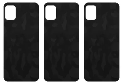 Produktbild von apgo Rückseite Schutzfolie, Skin, kompatibel mit Nokia C300, Hinten Displayschutzfolie aus Vinylfolie, kratzfest, einfache Montage - Schwarzes Tarnmuster