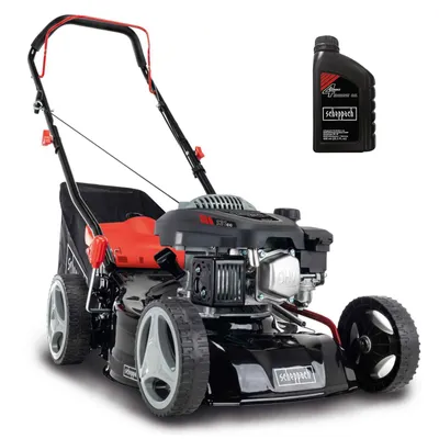 Produktbild von Scheppach Benzin Rasenmäher MP132-42 | Schnittbreite 42cm | 3,4 PS | Stahlgehäuse | Reinigungsfunktion | 45 L | Höhenverstellung in 7 Stufen (25-75mm)