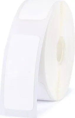 A roll of blank white labels.