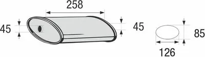 Produktbild von BOSAL 248-059 Mittelschalldämpfer Universal L:258mm