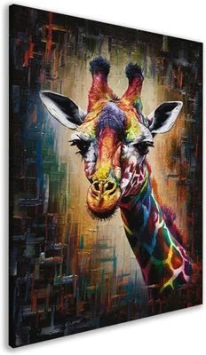 Zdjęcie produktu dla Obraz na płótnie 40x60 cm, żyrafa, dekoracja ścienna