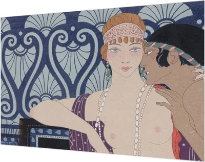 Produktbild von Wandtapete - Dekorative Tapete für Wohnzimmer- Tapetenfolie für Wanddekoration - 104x70 cm - Künstlerpaar