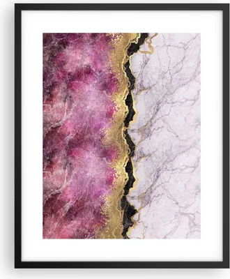 Produktbild von Gerahmtes Poster - Schwarzer Rahmen - Rosa golden Hintergrund - 40x50 cm - Wand Bild - Wanddeko - Wandbilder - Kunstposter - Wandposter - Bilderrahmen - Bilder - Kunstdruck - P2BPA40x50-5038