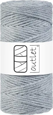 Obrázok produktu pre Strieborná bavlnená makramé šnúra 3 mm, 100 m – OUTLET
