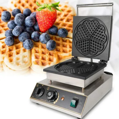 Produktbild von Waffeleisen Antihaftbeschichtet Waffelautomat  Edelstahl Waffelmaker  Waffelmaschine 1750W  Elektrischer  Herzform mit Timer  Waffeln Press bis 50300 ℃   Teflon