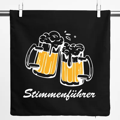 Produktbild von Huuraa Kissenbezug Stimmenführer Spielmannszug 40x40cm Black Baumwolle Dekokissenbezug Geschenkidee