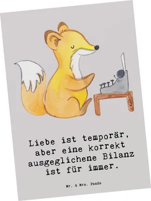 Produktbild von Mr. & Mrs. Panda Postkarte Buchhalter Weisheit - Grau Pastell - Geschenk, Ansichtskarte, Postkarten, Präzision, Liebe, personalisierte Geschenke, Beruf, Ansichtskarten