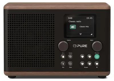 Produktbild von Pure Classic H4 Digital Radio of Küche (Dab+/FM, Bluetooth, USB, AUX, Küchentimer, Alarm), Kaffee Schwarz/Walnuss