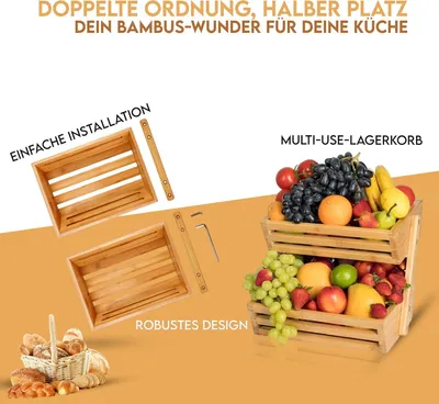 Produktbild von Universalkorb mit 2 Etagen, 34x22x28 cm
