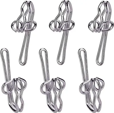 Immagine prodotto di Ganci per tende, set da 30 pezzi, metallici, con nastro