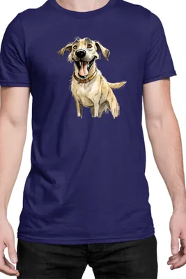 Obrázok produktu pre Mužské Tričko Funny Dogs Breeds Kangal Dog Breed, Man S / Tmavomodrá
