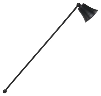 Metallener Kerzenlöscher, glockenförmig, 30 cm, schwarz