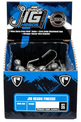 Produktbild von Fox Rage Jig Head Bulk - 25 Jigköpfe, Größe/Gewicht:Gr. 1/0 / 5g