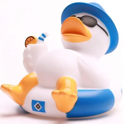 Produktbild von Hamburger Sportverein HSV Badeente mit Schwimmring Vinyl 7 cm