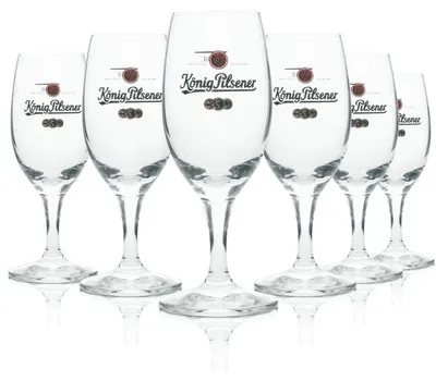 Produktbild von 6x König Pilsner Bier Glas 0,1l Pokal Tasting Ritzenhoff