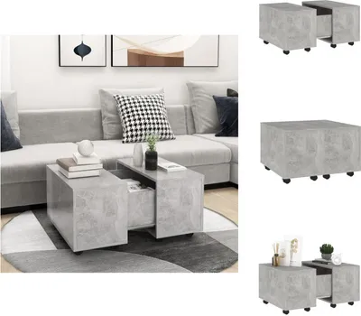 Produktbild von vidaXL Couchtisch Betongrau 60x60x38 cm Holzwerkstoff - Couchtische