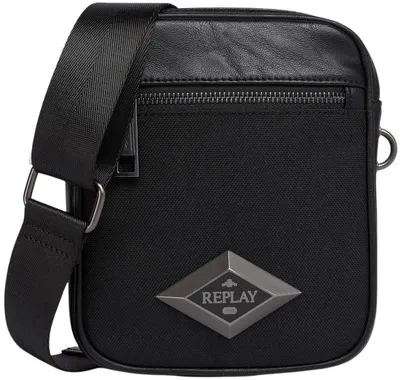 Produktbild von Replay Herren Umhängetasche mit Außentasche, Black 0098 (Schwarz), Einheitsgröße