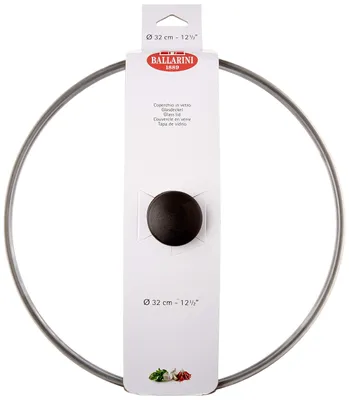 Glasdeckel mit Edelstahlrand, 32 cm, rund, spülmaschinengeeignet