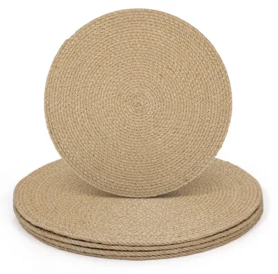 Obrázok produktu pre Sada 4 prírodných, pletených podtáckov, priemer 33 cm