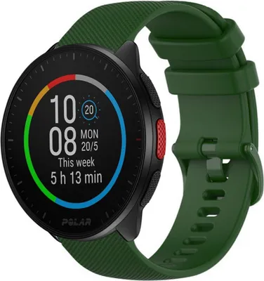 Produktbild von Strap-it Polar Pacer Luxus-Silikonarmband (Armeegrün)