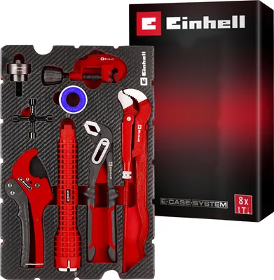 Produktbild von EINHELL E-Case-Einleger Sanitärinstallation Klempner-Set, 370527, 8-teilig