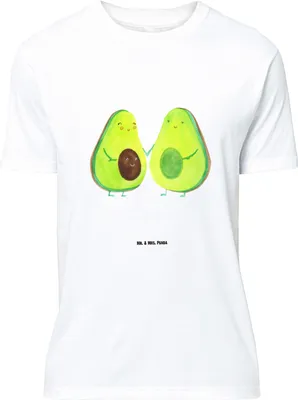 Produktbild von Mr. & Mrs. Panda Größe M T-Shirt Avocado Pärchen - Weiß - Geschenk, Liebe, Tshirt, Familie, Herren, Avocados, Shirt, mit Spruch