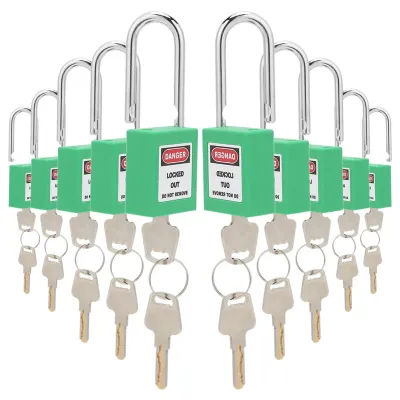 Produktbild von Sicherheitsschlösser - 10 Sets - 38 mm - Stahlschließbalk - Lockout/Tagout