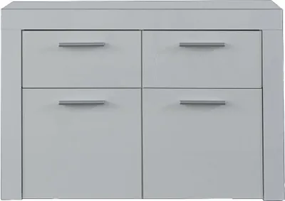 Produktbild von Alma Schuhschrank 2 Türen, 2 Schubladen wandhängend weiß Hochglanz.